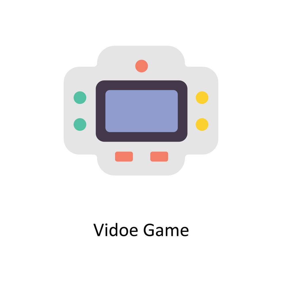 video Game vector Flat Icons. Simple stock illustration stock illustration