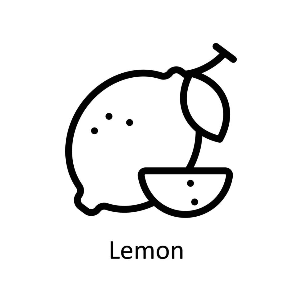 Lemon Vector  Outline Icons. Simple stock illustration stock