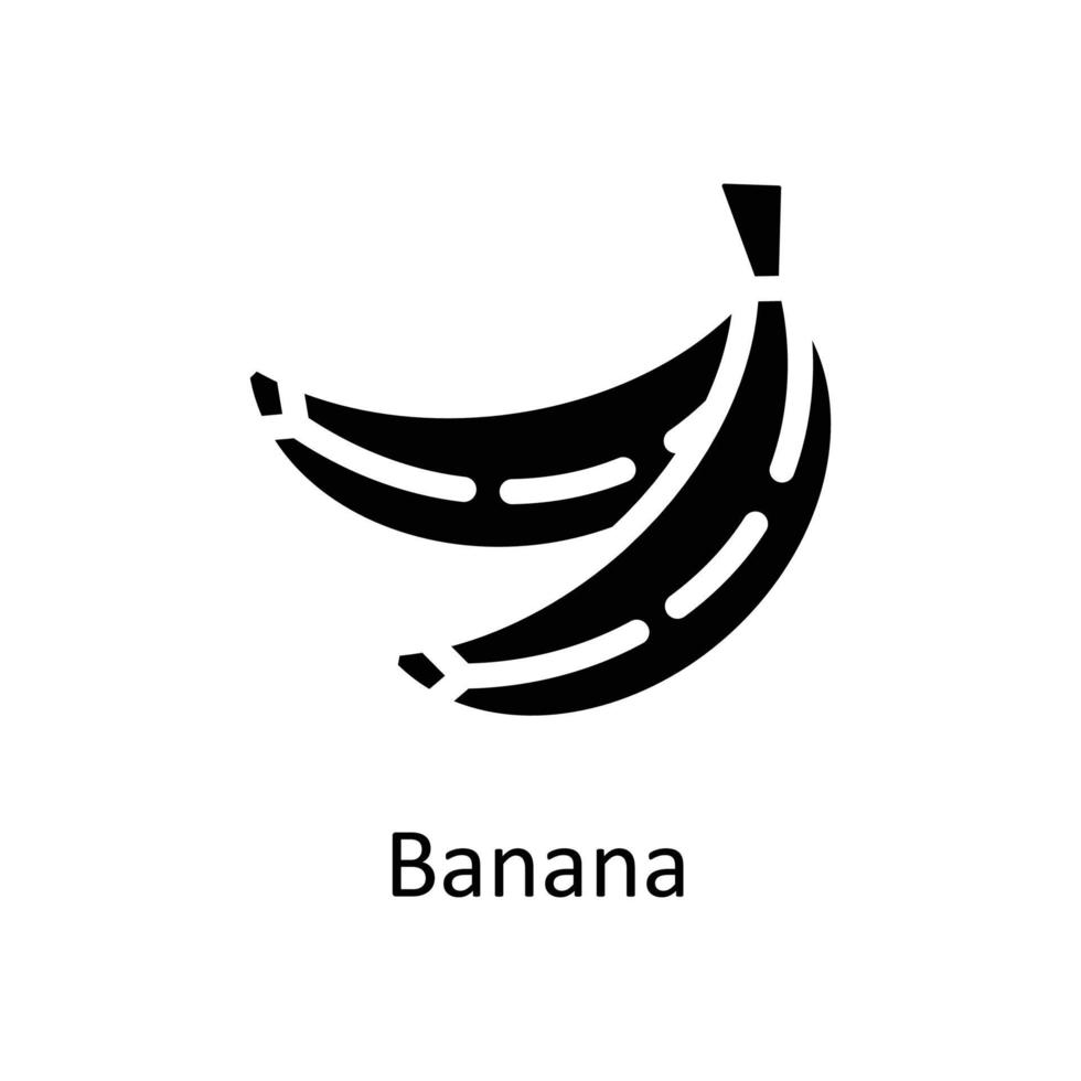 Banana Vector  Solid Icons. Simple stock illustration stock