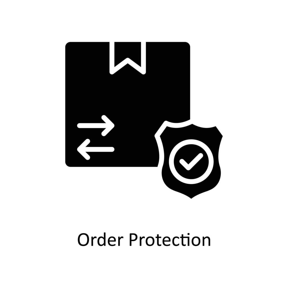 Order Protection Vector Solid Icons. Simple stock illustration stock