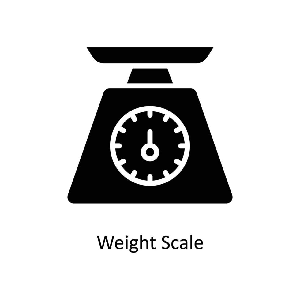 Weight Scale Vector Solid Icons. Simple stock illustration stock