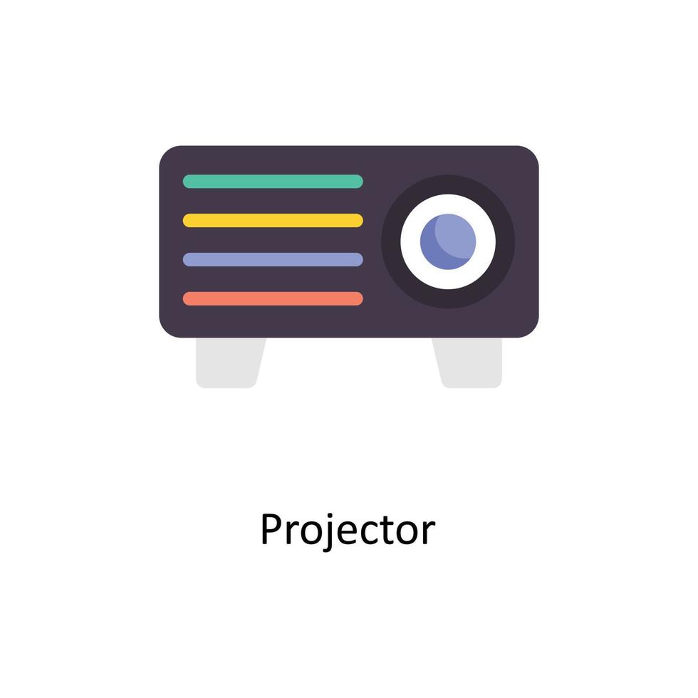 Projector vector Flat Icons. Simple stock illustration stock illustration