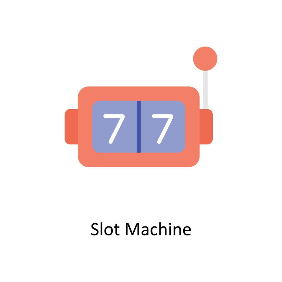 Slot Machine vector Flat Icons. Simple stock illustration stock illustration