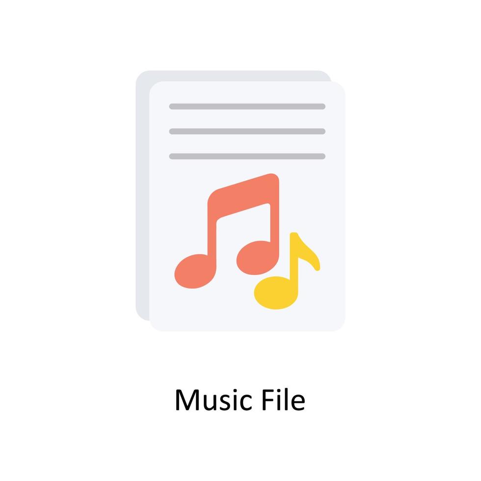 Music File vector Flat Icons. Simple stock illustration stock illustration