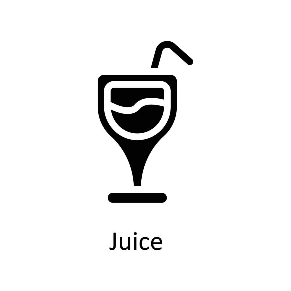 Juice Vector      Solid Icons. Simple stock illustration stock