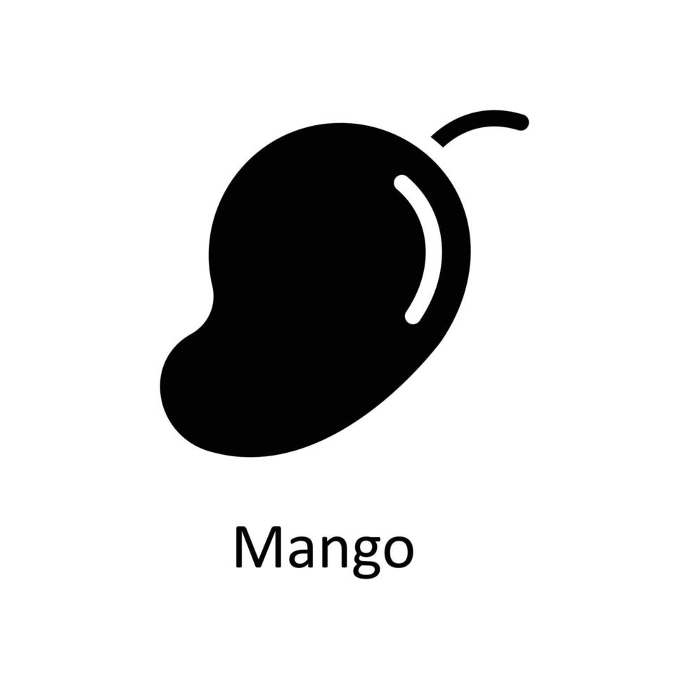 Mango Vector  Solid Icons. Simple stock illustration stock
