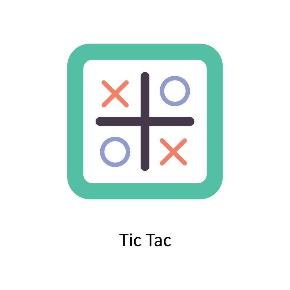 Tic Tac vector Flat Icons. Simple stock illustration stock illustration