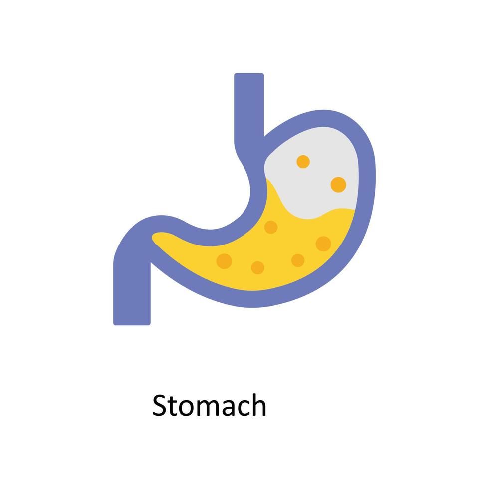 STOMACH  Vector Flat Icons. Simple stock illustration stock