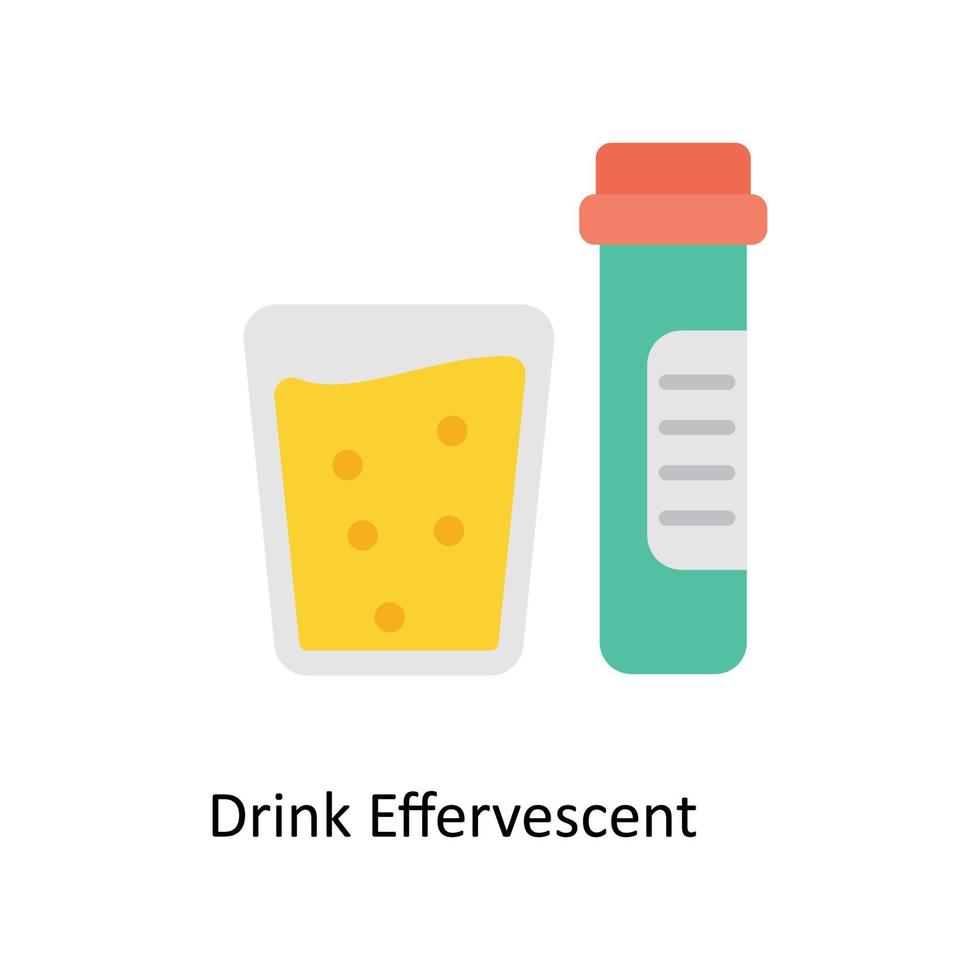 Drink effervescent Vector Flat Icons. Simple stock illustration stock