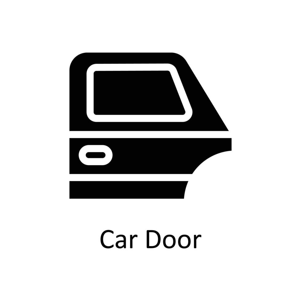 Car Door Vector     Solid Icons. Simple stock illustration stock