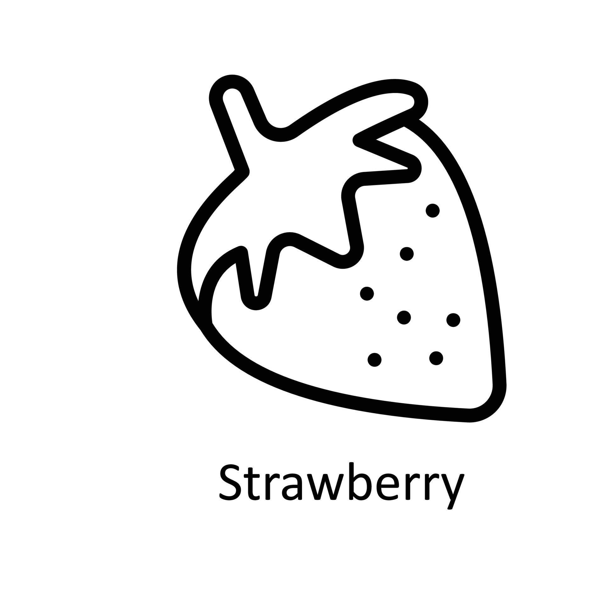 Strawberry Vector outline Icons. Simple stock illustration stock