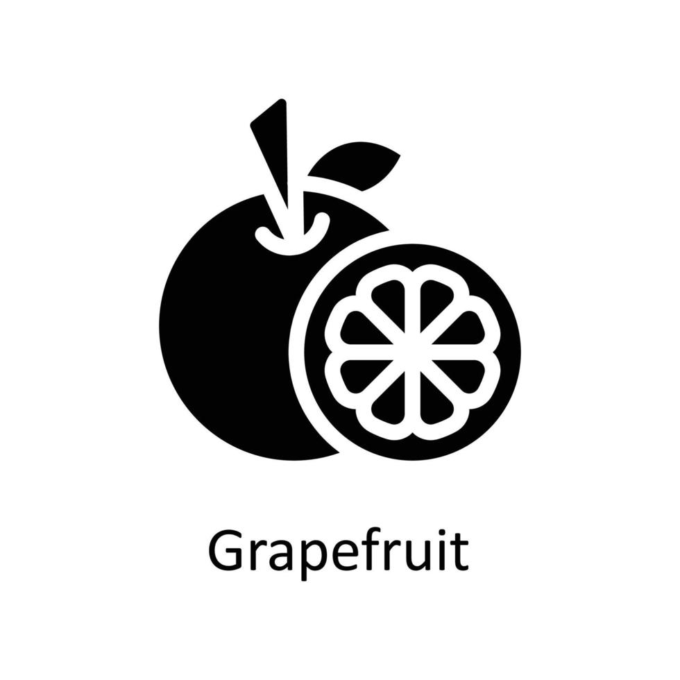 Grapefruit Vector  Solid Icons. Simple stock illustration stock