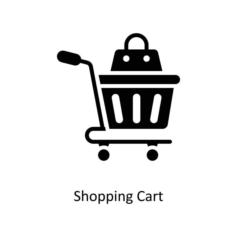 Shopping Cart Vector Solid Icons. Simple stock illustration stock