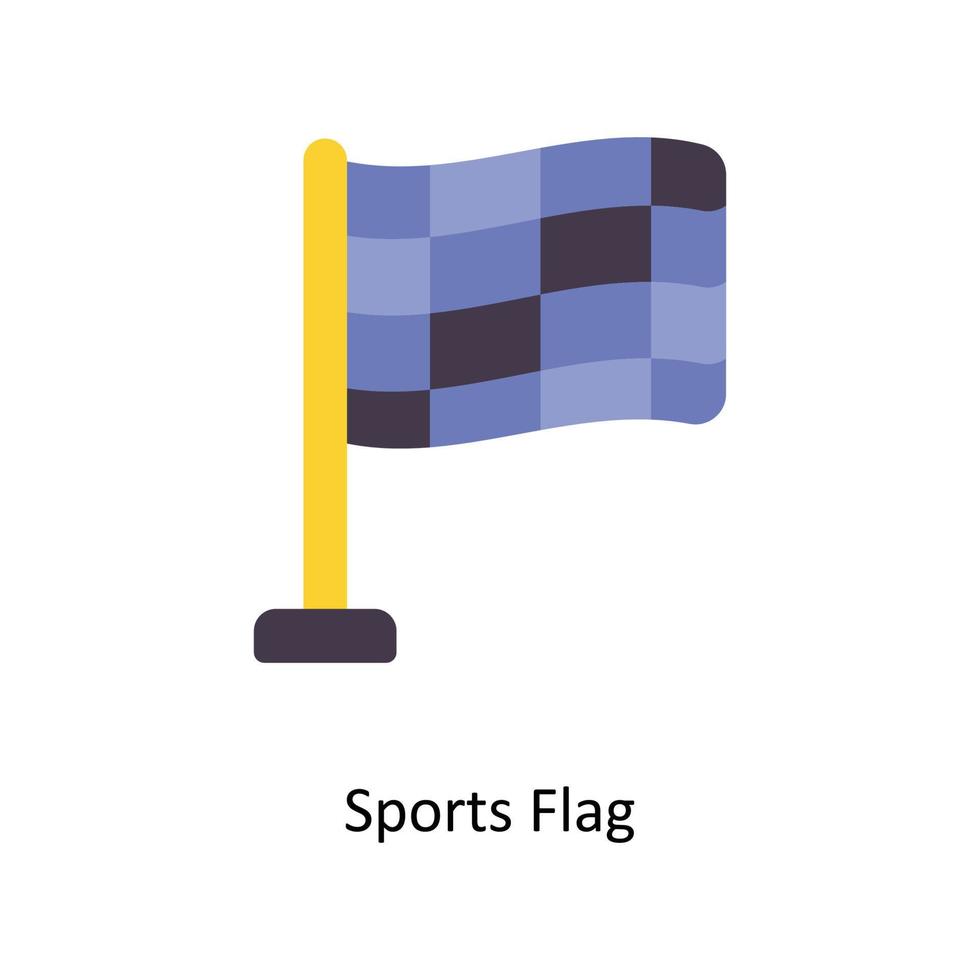 Deportes bandera vector plano iconos sencillo valores ilustración valores ilustración