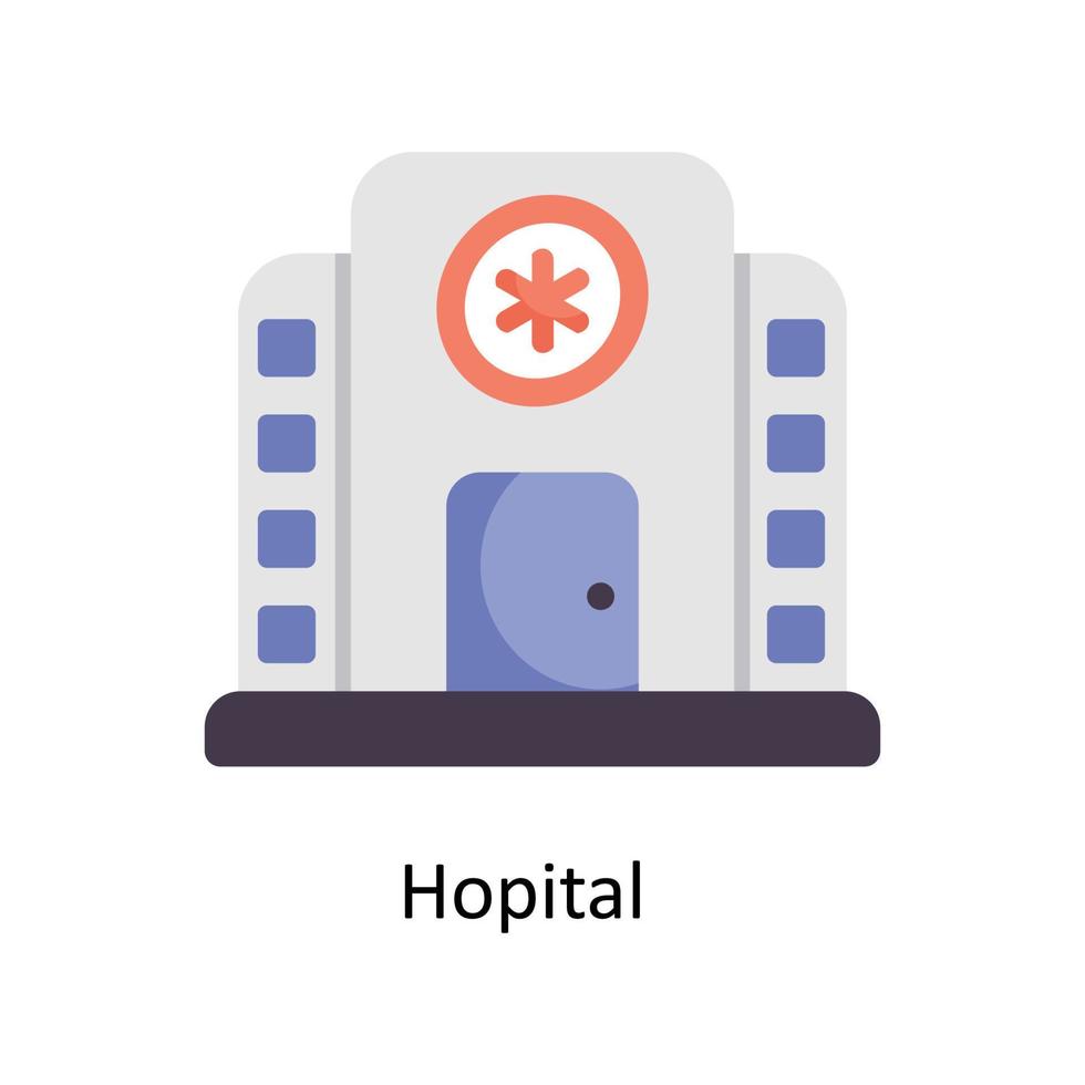 hospital Vector Flat Icons. Simple stock illustration stock