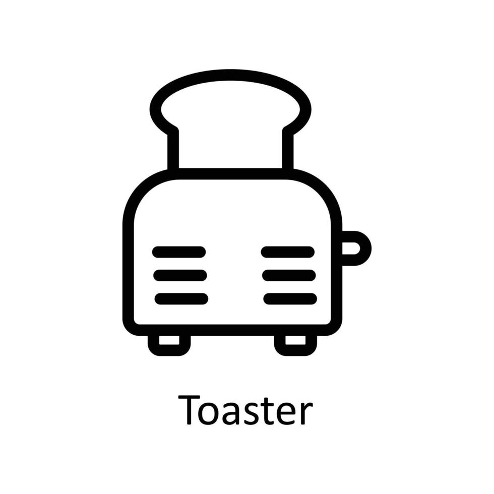 Toaster Vector      outline Icons. Simple stock illustration stock
