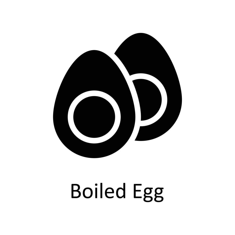 boiled egg Vector      Solid Icons. Simple stock illustration stock
