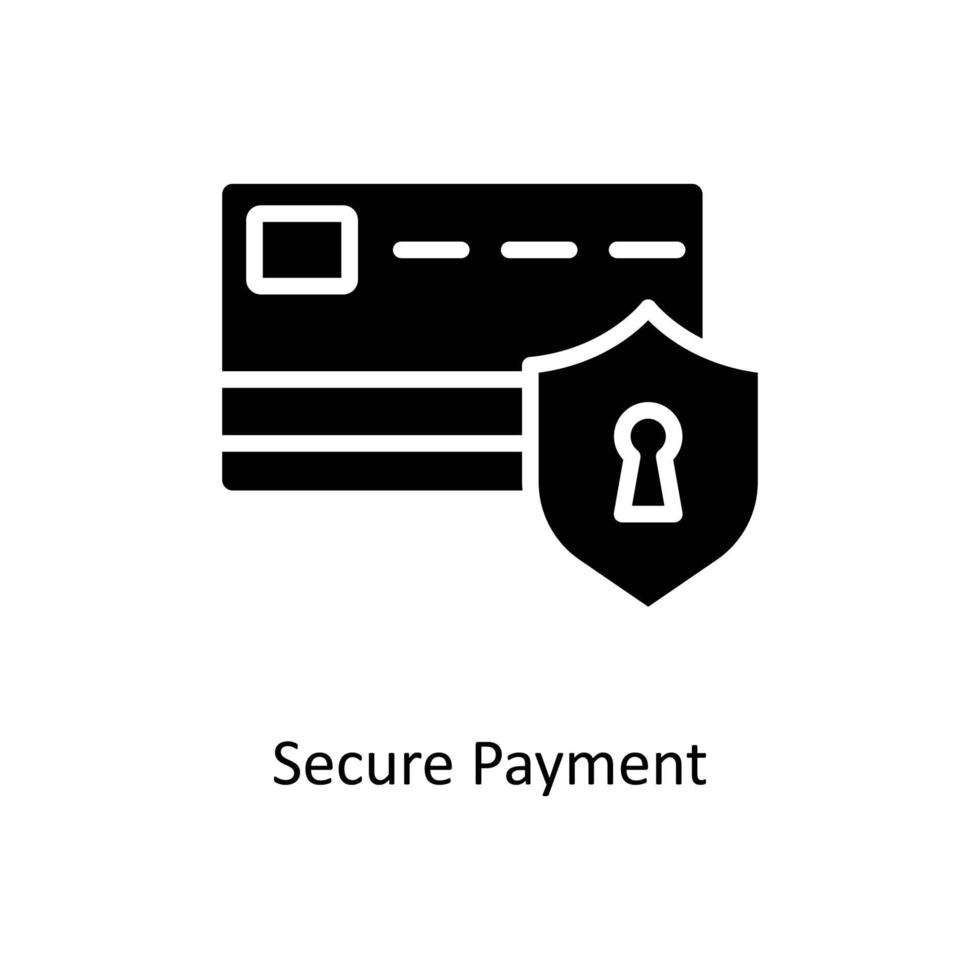 Secure Payment Vector Solid Icons. Simple stock illustration stock