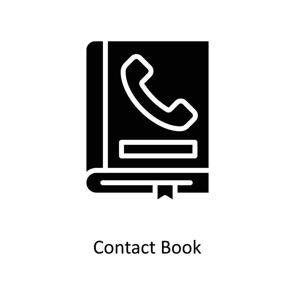 contacto libro vector sólido iconos sencillo valores ilustración valores