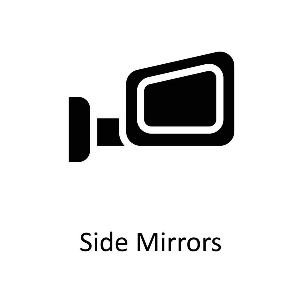 Side Mirrors Vector     Solid Icons. Simple stock illustration stock