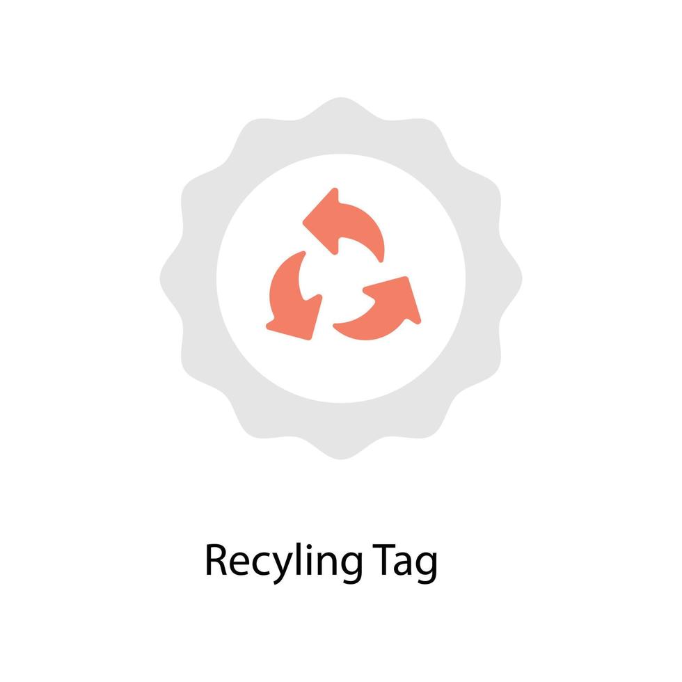 Recycling Tag Vector Flat Icons. Simple stock illustration stock