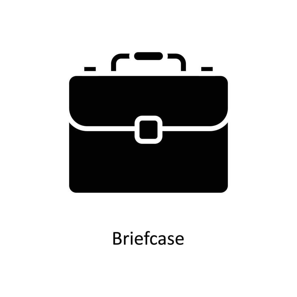 Briefcase Vector Solid Icons. Simple stock illustration stock