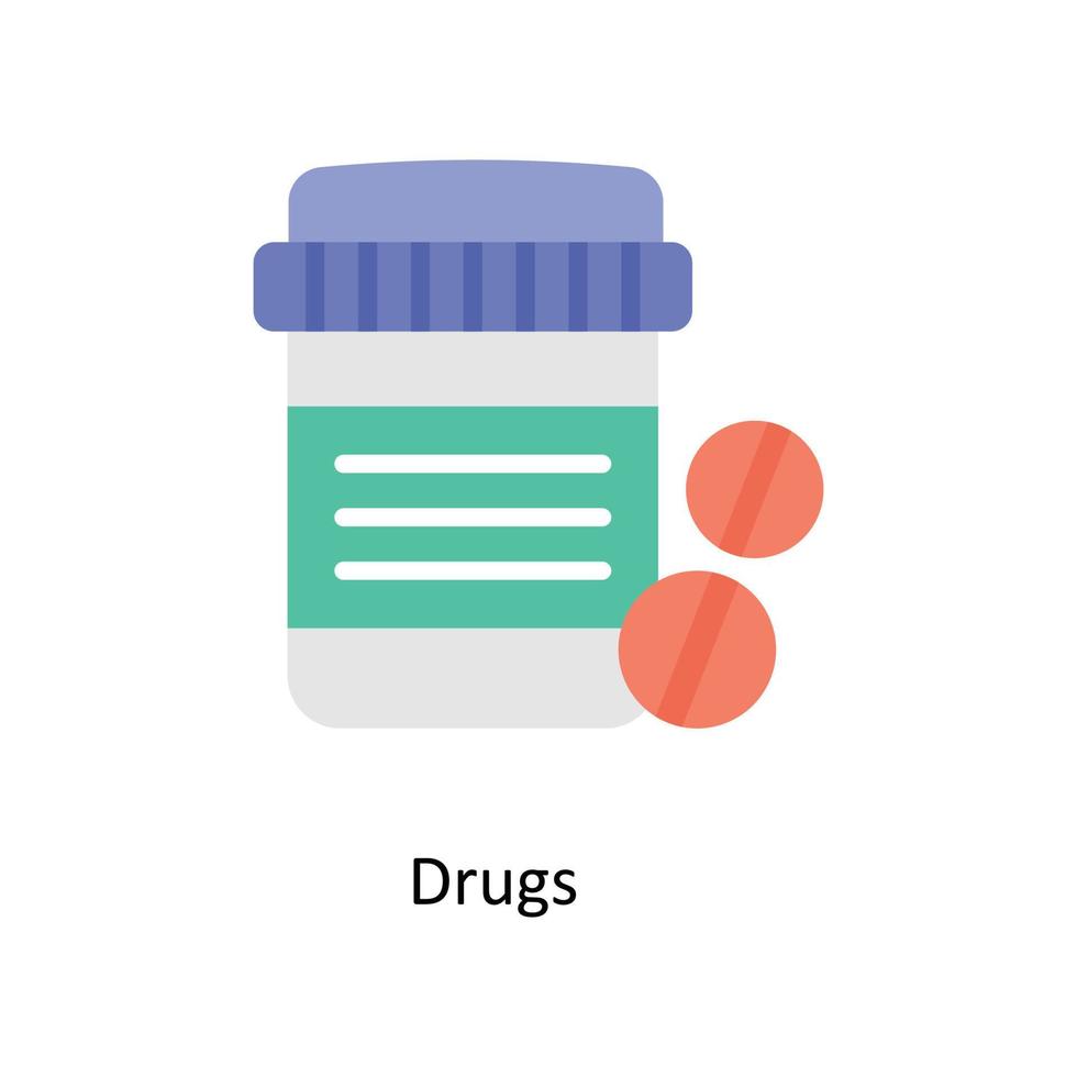 Drugs  Vector Flat Icons. Simple stock illustration stock