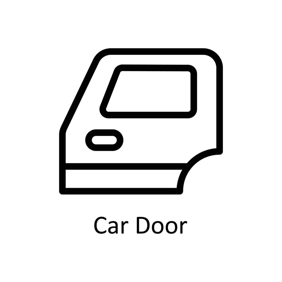 Car Door Vector     Outline Icons. Simple stock illustration stock