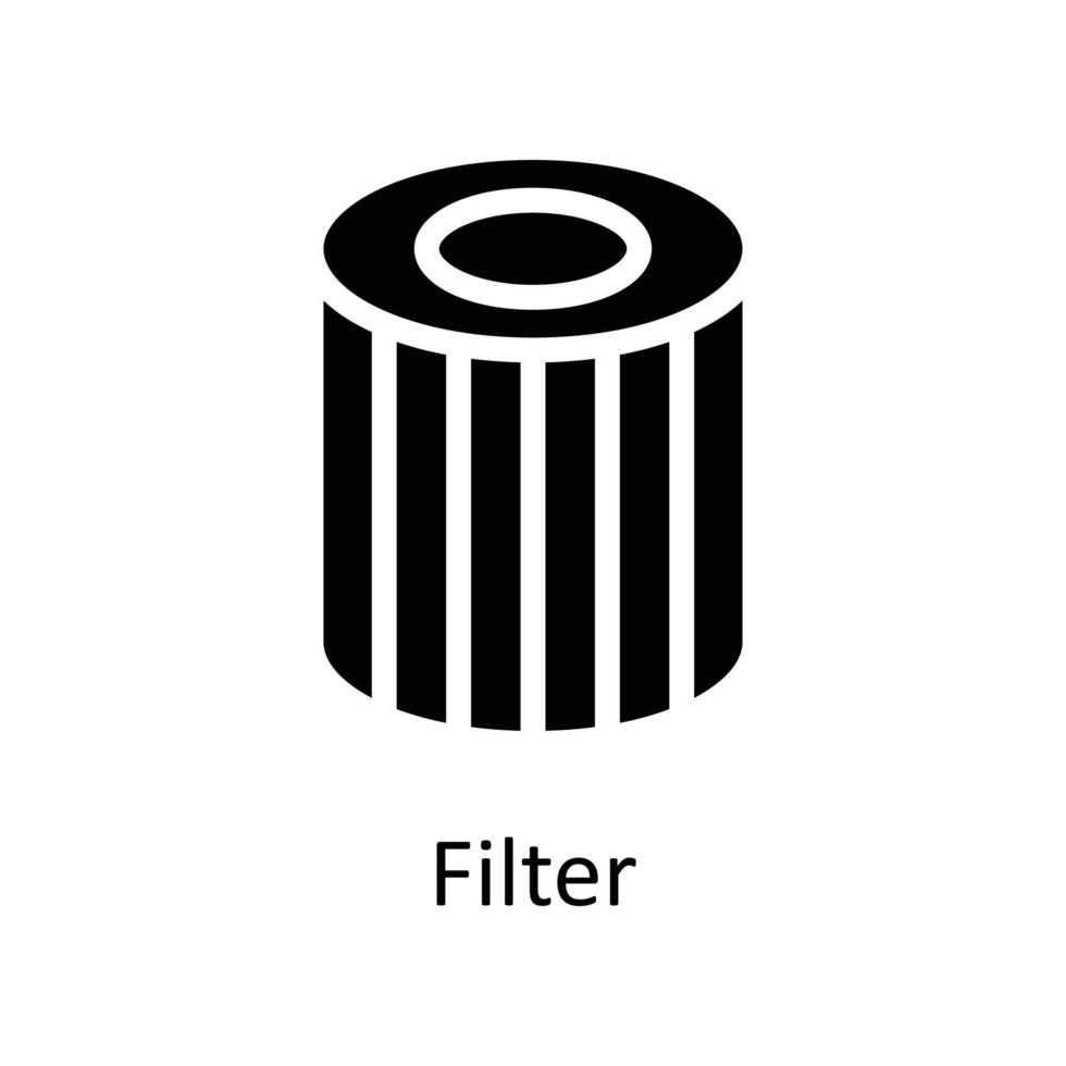 Filter Vector     Solid Icons. Simple stock illustration stock