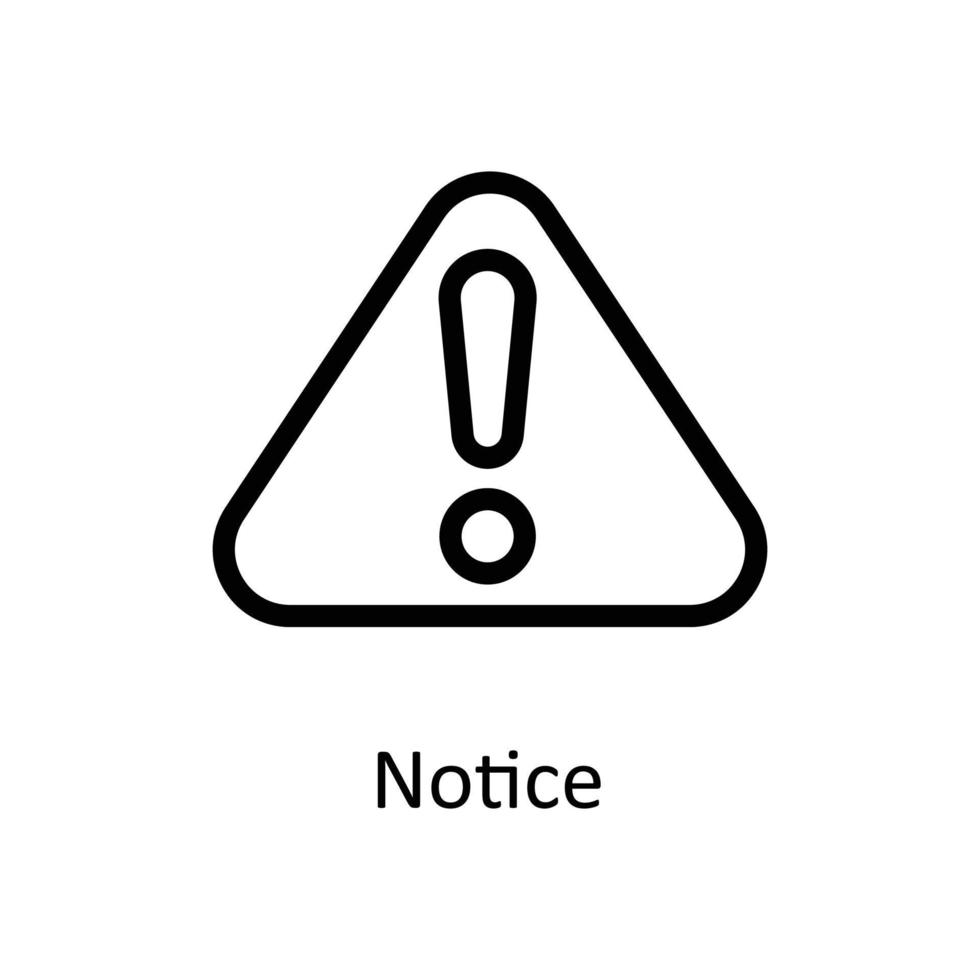 Notice Vector     Outline Icons. Simple stock illustration stock