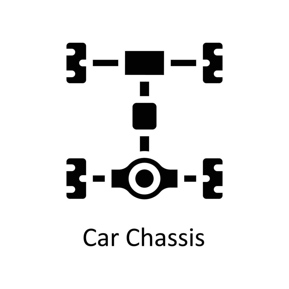 Car Chassis Vector     Solid Icons. Simple stock illustration stock