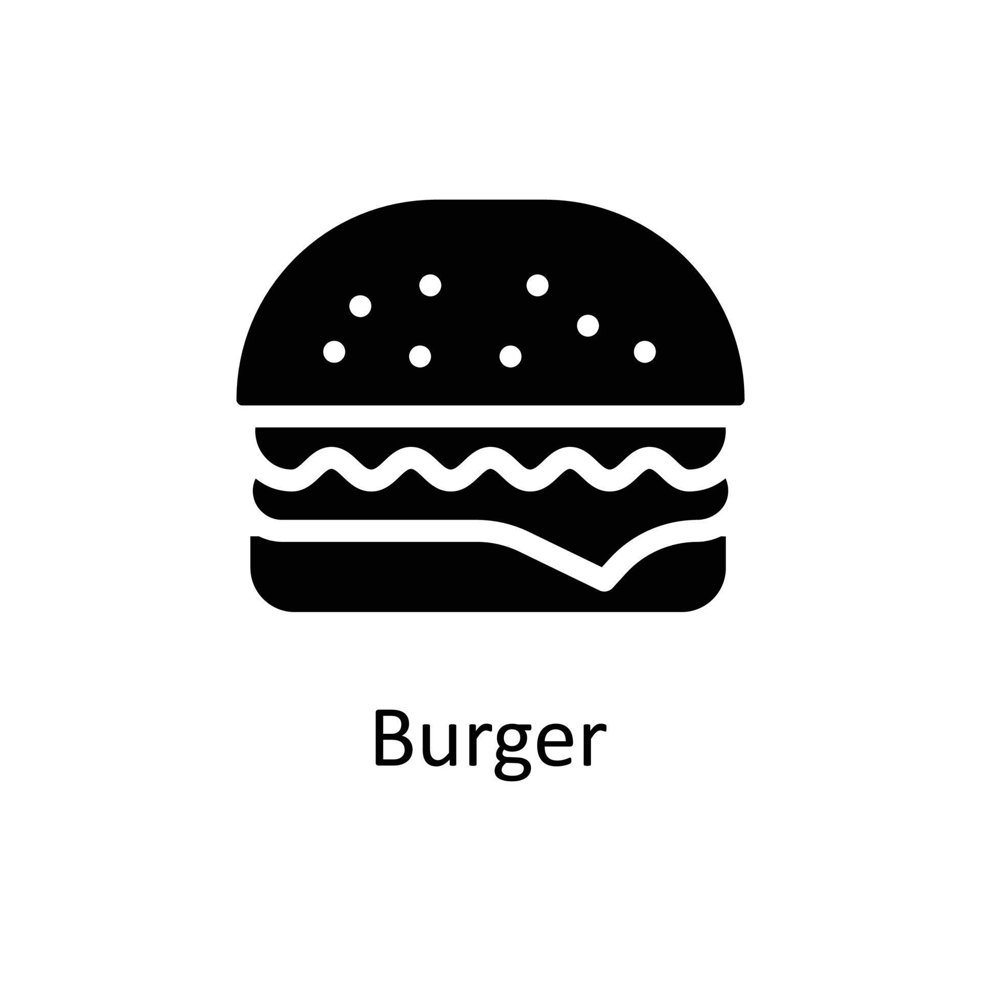 Burger Vector Solid Icons. Simple stock illustration stock 21500624 ...