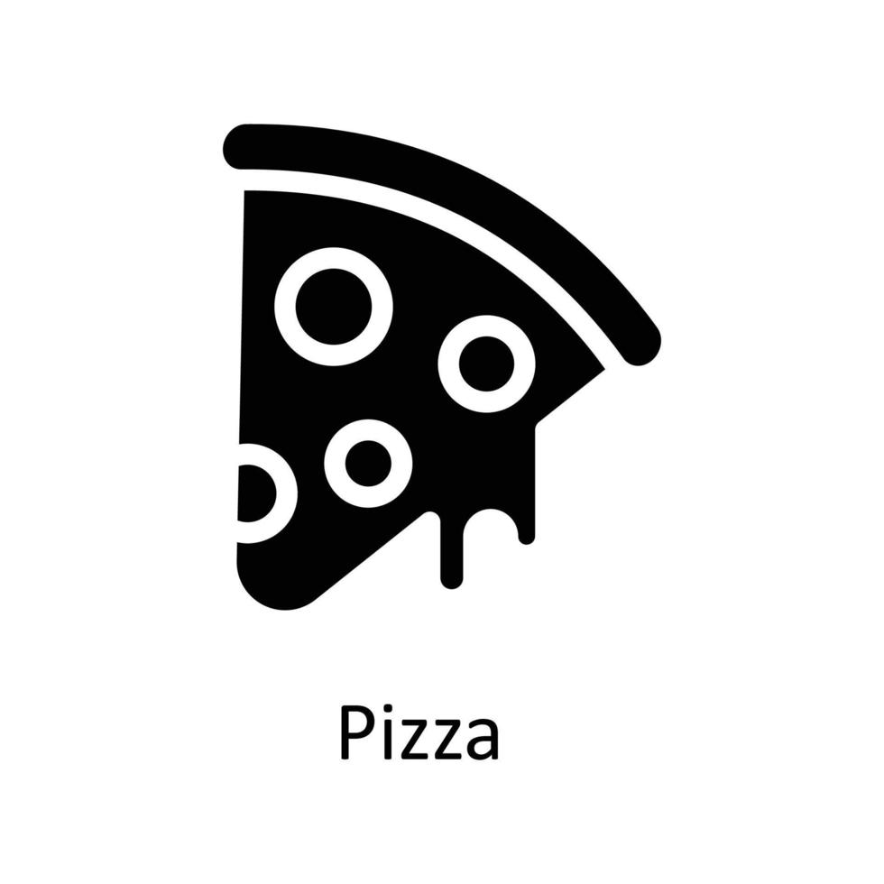 Pizza vector sólido iconos sencillo valores ilustración valores