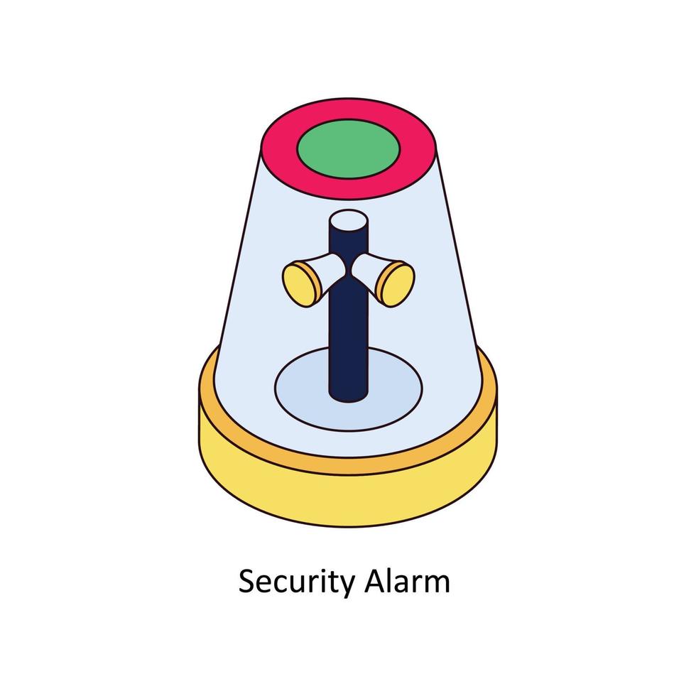 seguridad alarma vector isométrica iconos sencillo valores ilustración