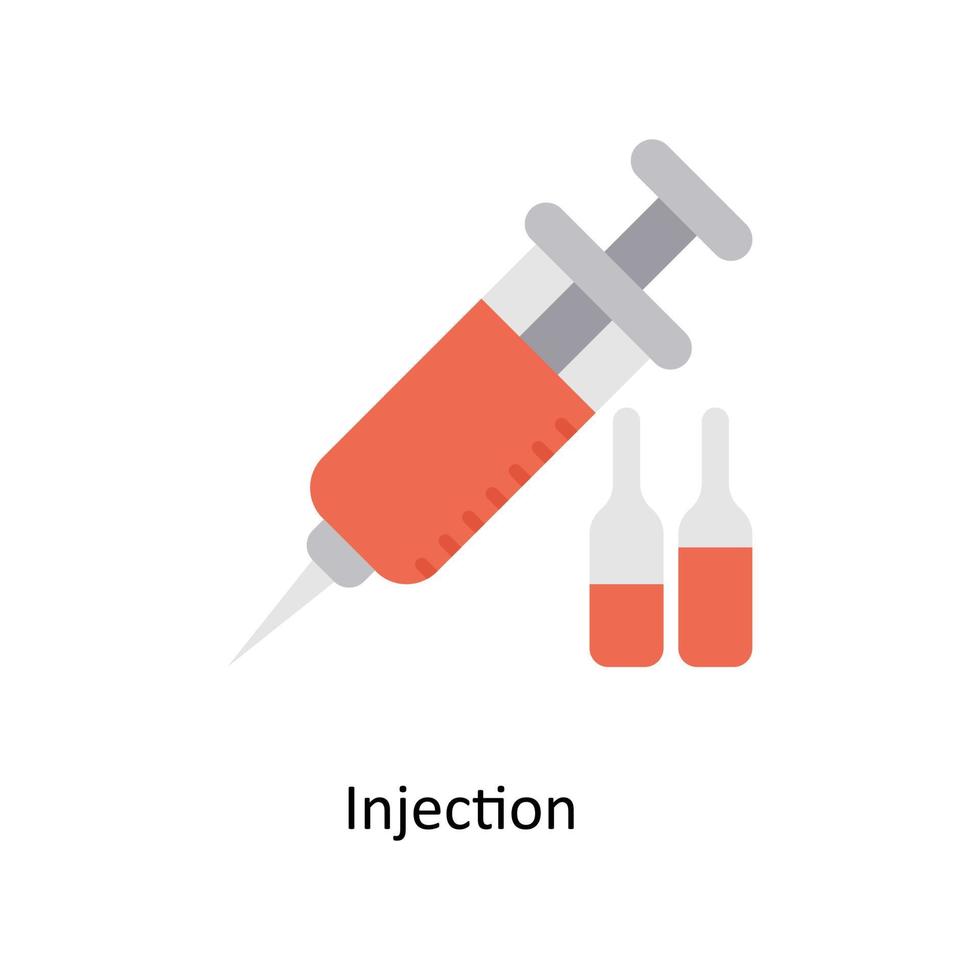 Injection Vector Flat Icons. Simple stock illustration stock