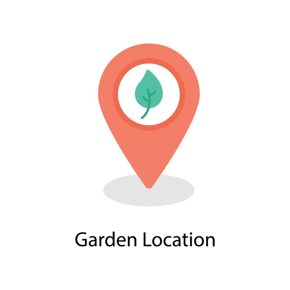 Garden Location Vector Flat Icons. Simple stock illustration stock