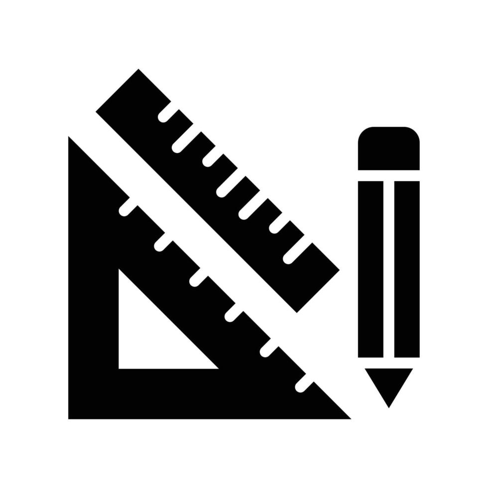 Study Equipment Vector Solid Icons. Simple stock illustration stock