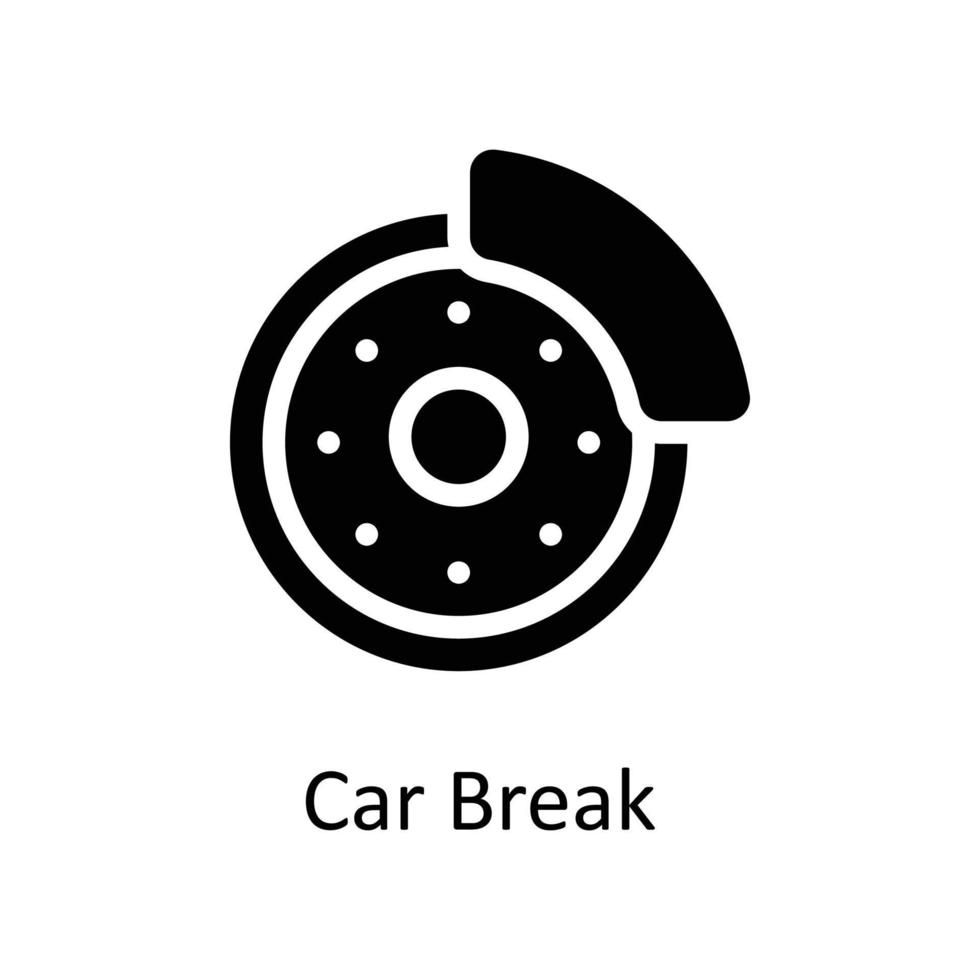 Car Break  Vector     Solid Icons. Simple stock illustration stock