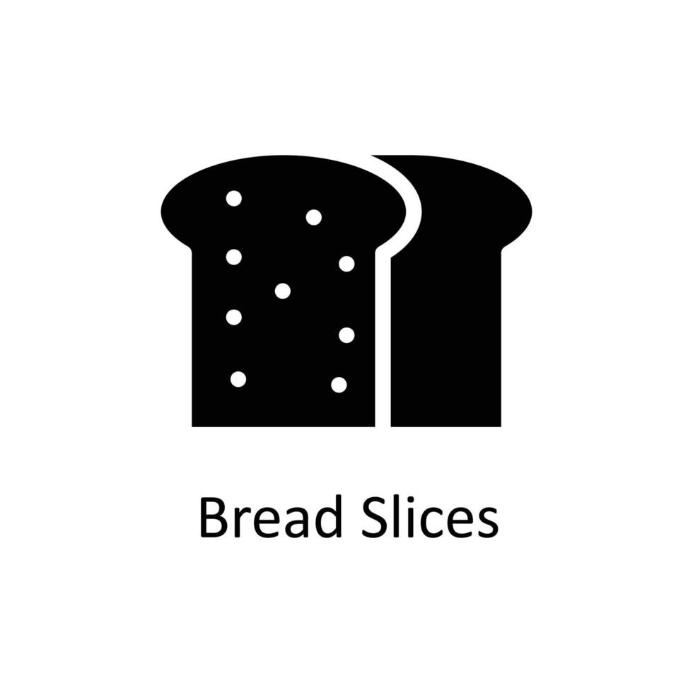 Bread Slices Vector      Solid Icons. Simple stock illustration stock