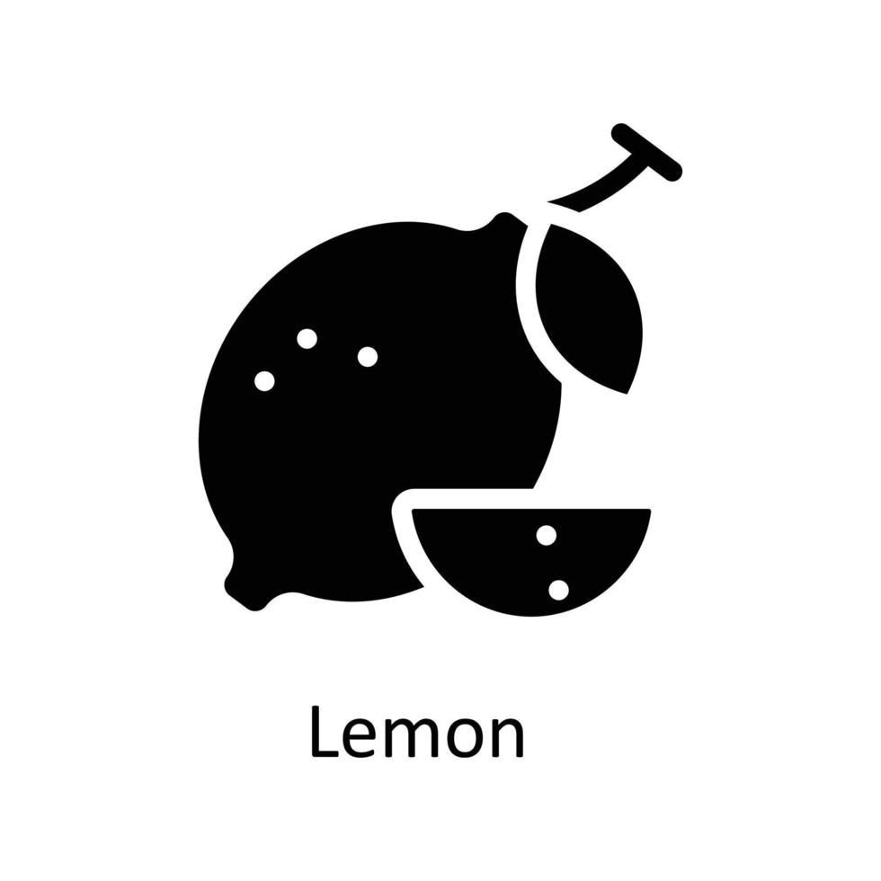 Lemon Vector  Solid Icons. Simple stock illustration stock