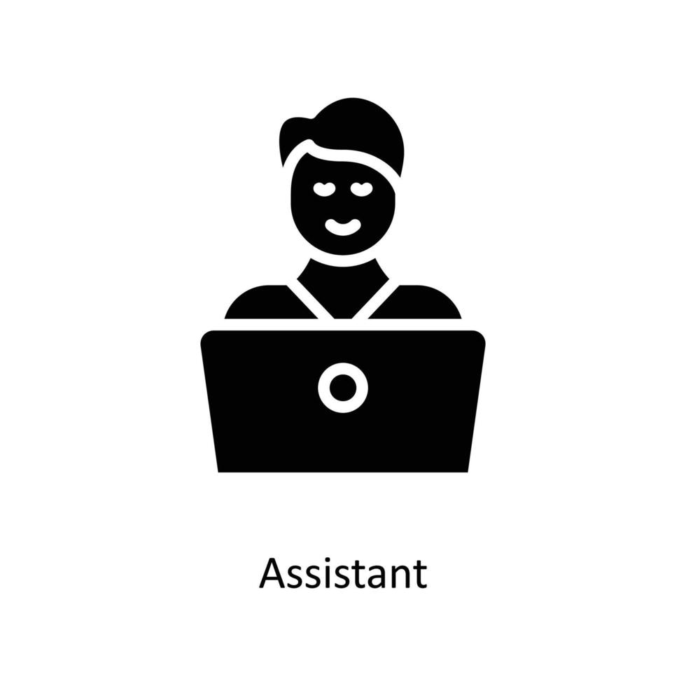 Assistant Vector Solid Icons. Simple stock illustration stock