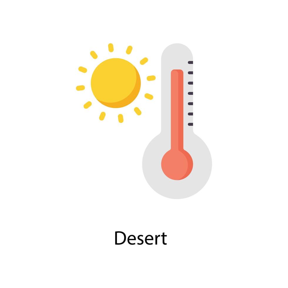 Desert Vector Flat Icons. Simple stock illustration stock
