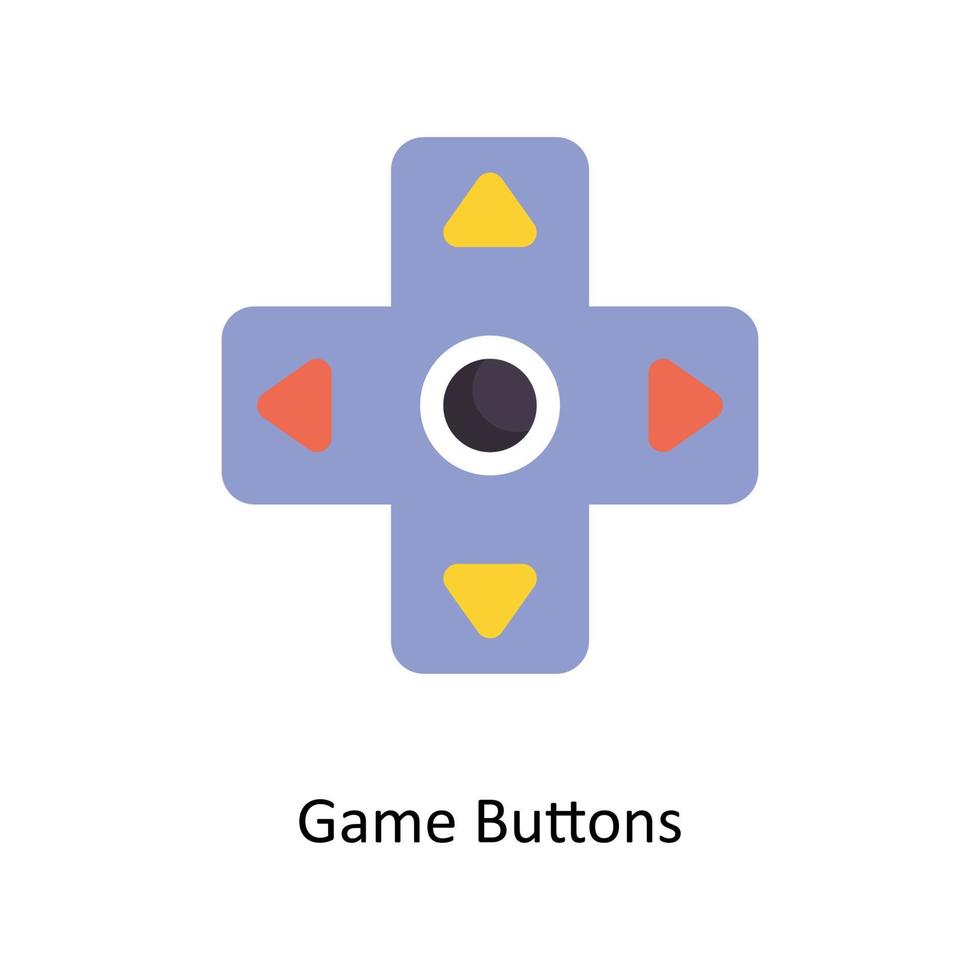 Game Buttons vector Flat Icons. Simple stock illustration stock illustration