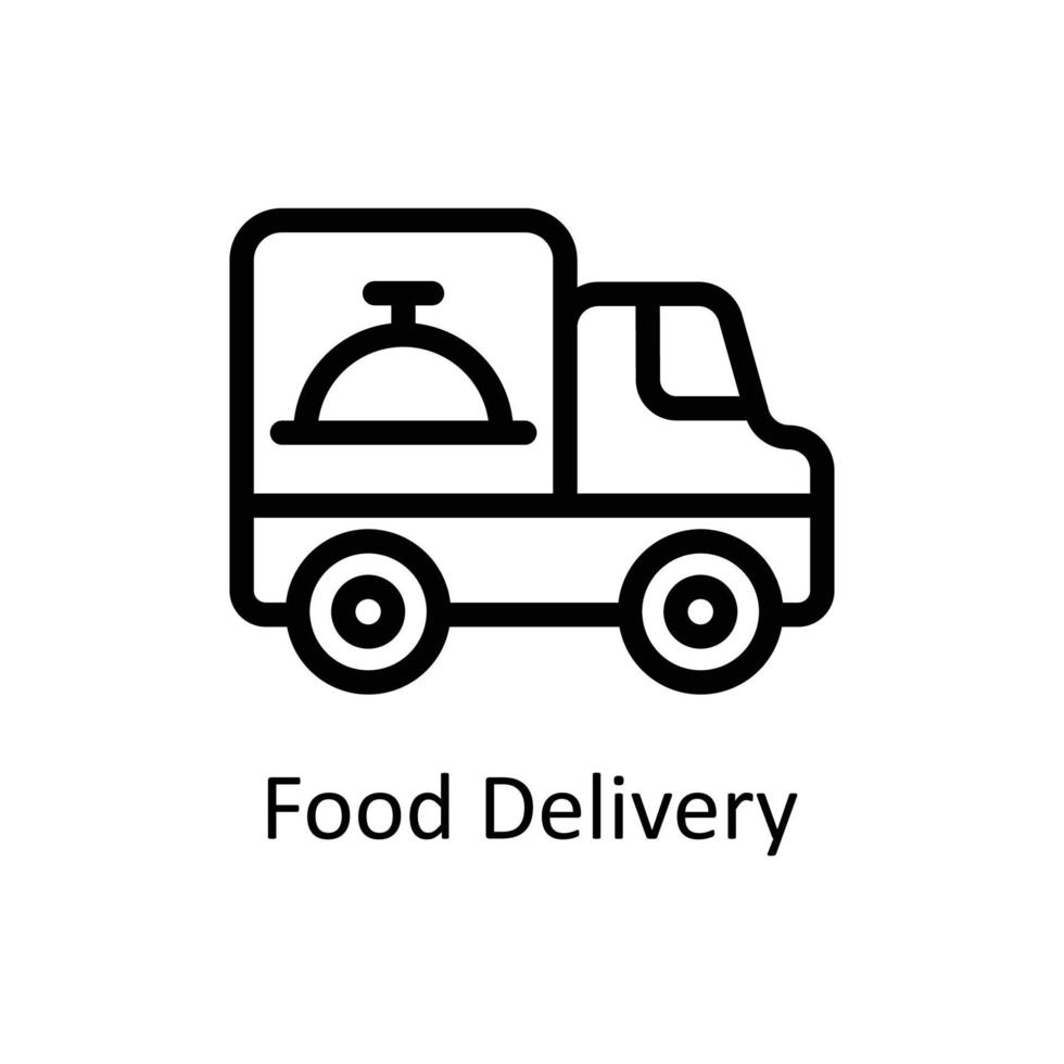 Food Delivery Vector      outline Icons. Simple stock illustration stock