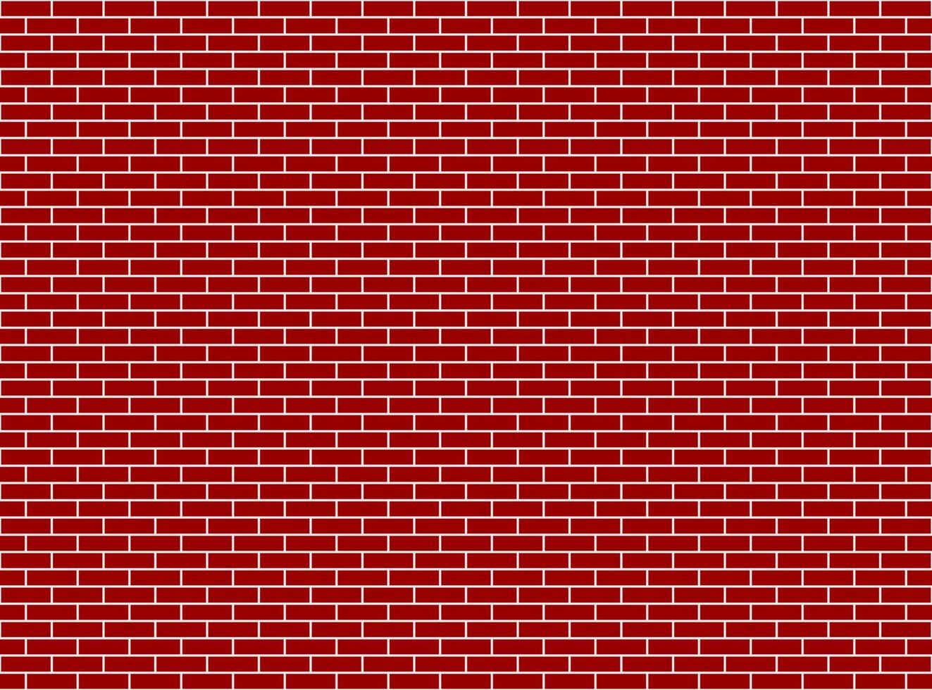 red brick wall stretcher bond illustration background vector