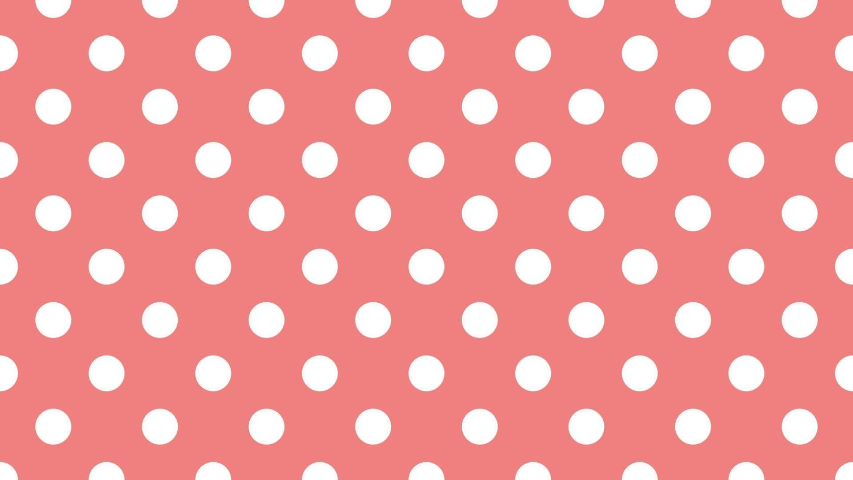 white color polka dots over light coral red background vector