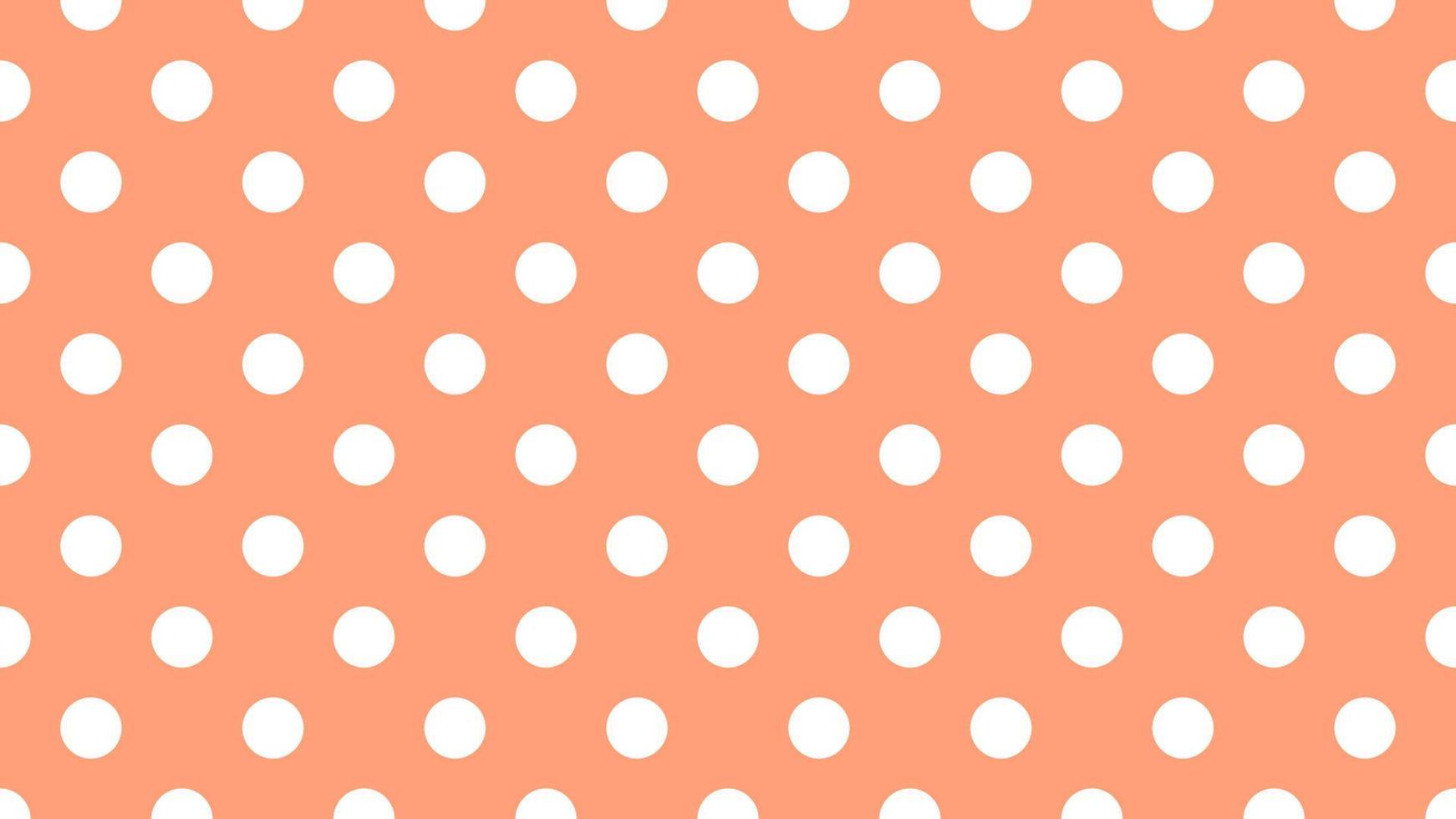 white color polka dots over light salmon red background vector