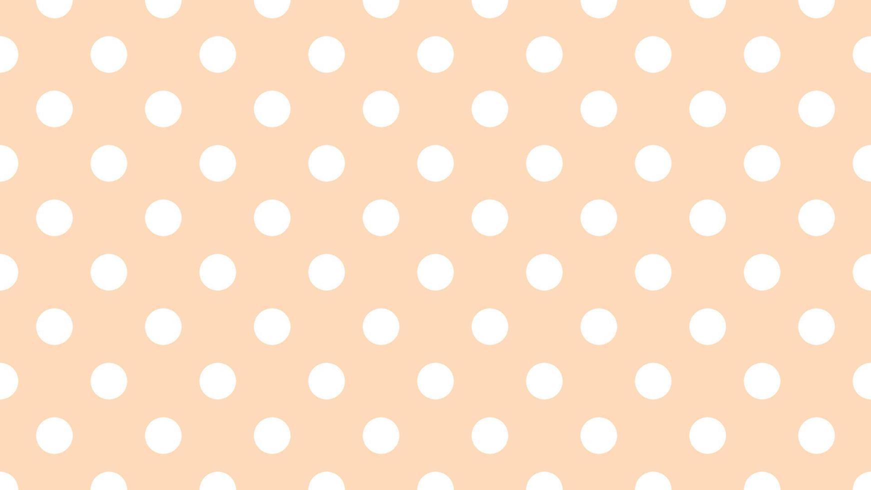 white color polka dots over peach puff yellow background vector