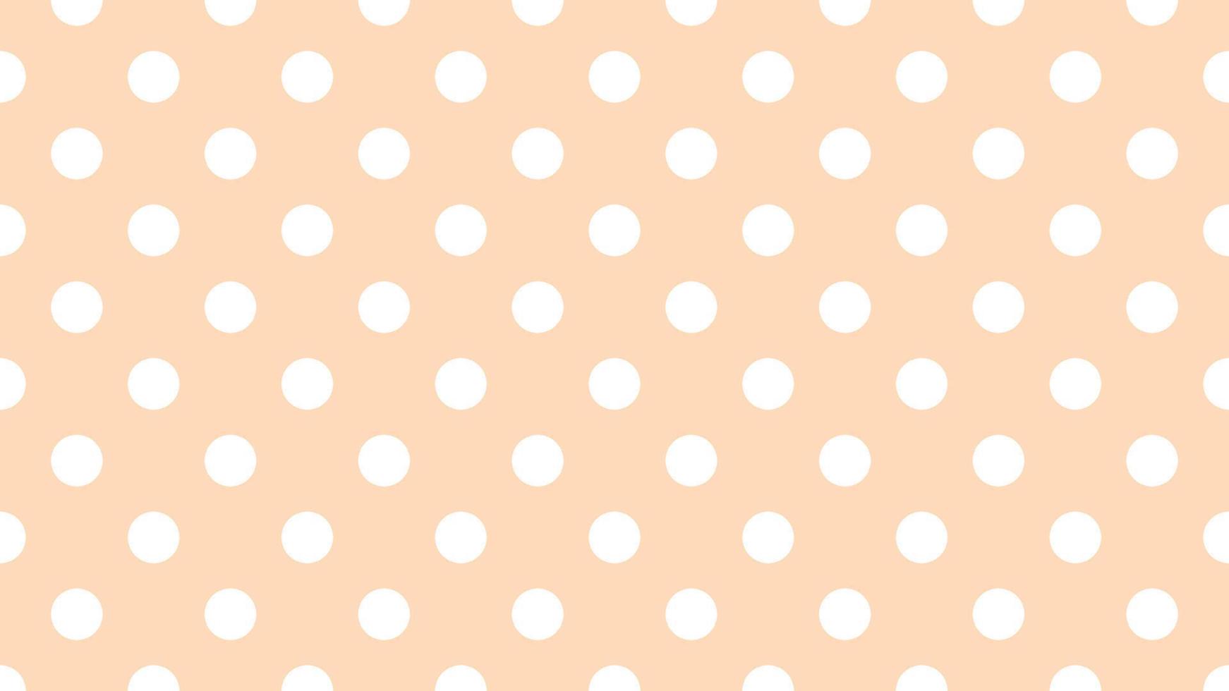 white color polka dots over peach puff yellow background vector