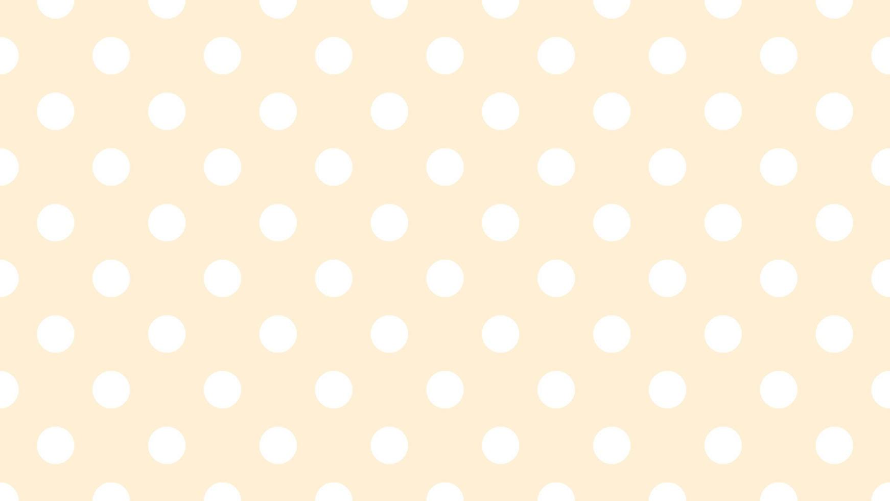 white color polka dots over papaya whip yellow background vector